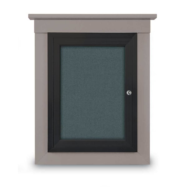 Sliding Glass Enclosed Letterboard, 60"x3, UV9006ACS-BLACK-BLACK